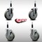 Service Caster 5'' SS Gray Poly Wheel Swivel 7/8'' Expanding Stem Caster Set 2 Brakes, 4PK SCC-SSEX20S514-PPUB-2-TLB-2-78 - alternate 3